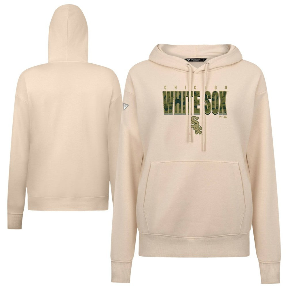 Khaki Chicago White Sox Levelwear Women's Adorn Protect W Pullover Hoodie