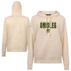 Khaki Baltimore Orioles Levelwear Women's Adorn Protect W Pullover Hoodie