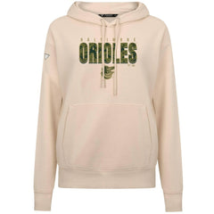 Khaki Baltimore Orioles Levelwear Women's Adorn Protect W Pullover Hoodie