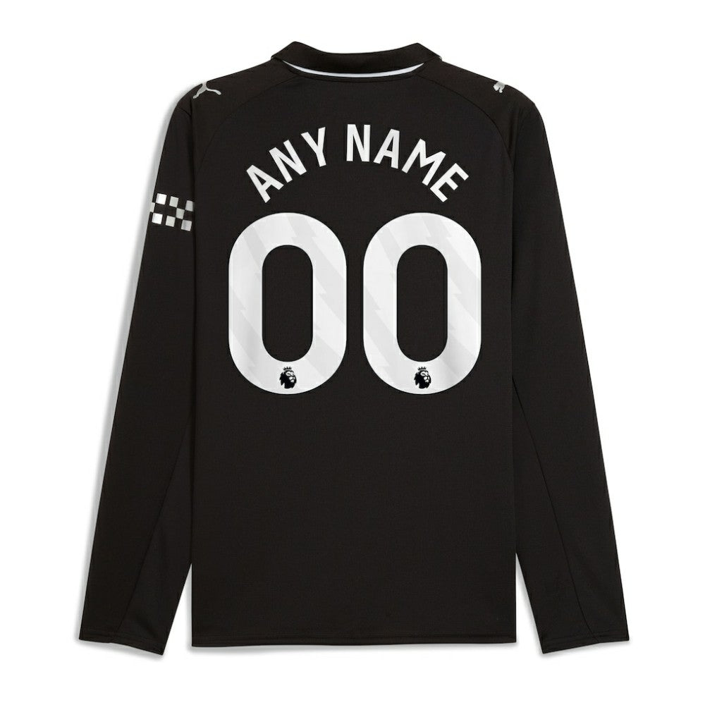 Manchester City 2025/26 Away Replica Long Sleeve Custom Jersey