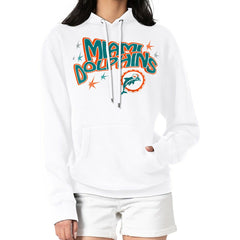 Starter Women's Fireworks Fleece Pullover Hoodie - Miami Dolphins Hoodies