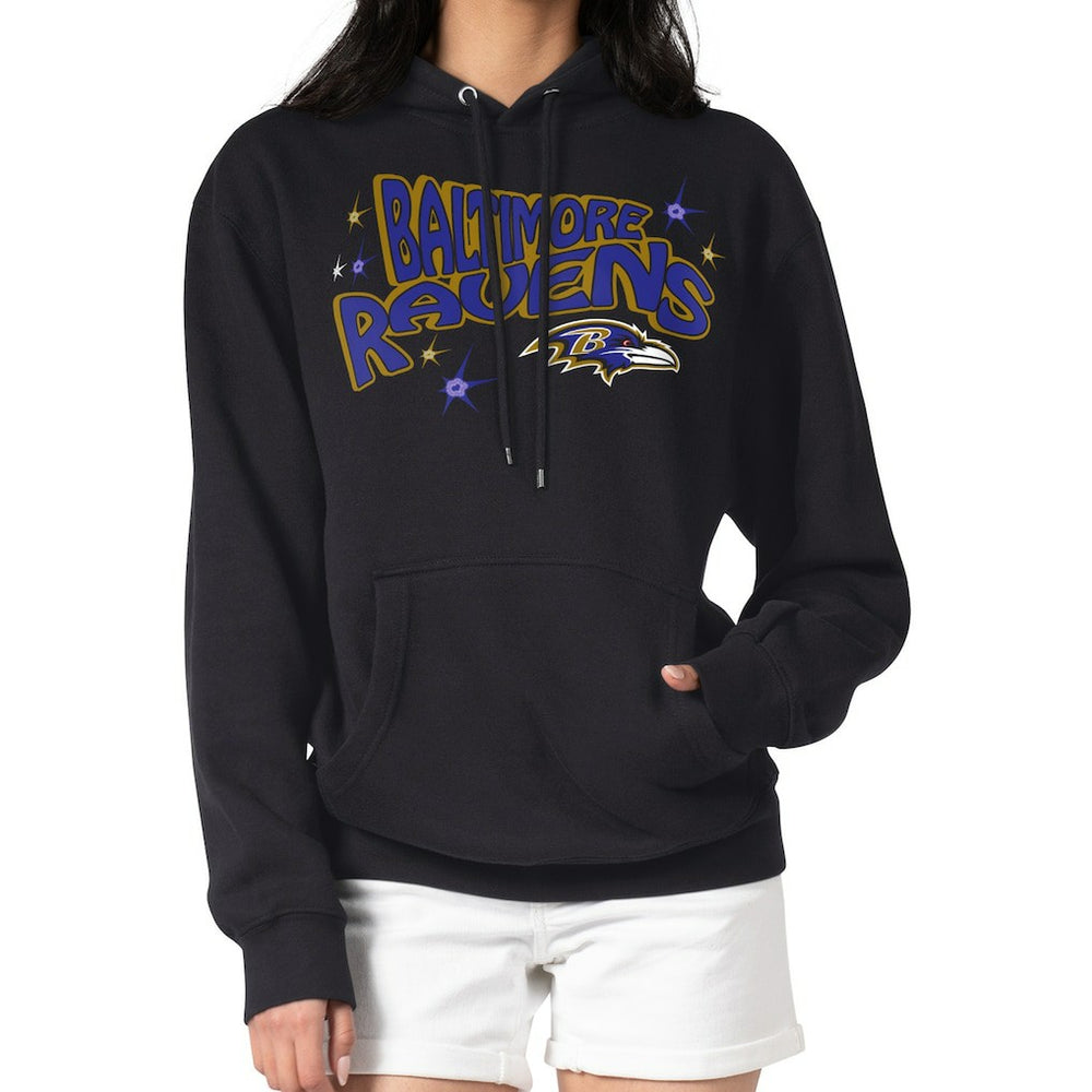 Starter Women's Fireworks Fleece Pullover Hoodie - Baltimore Ravens Hoodies