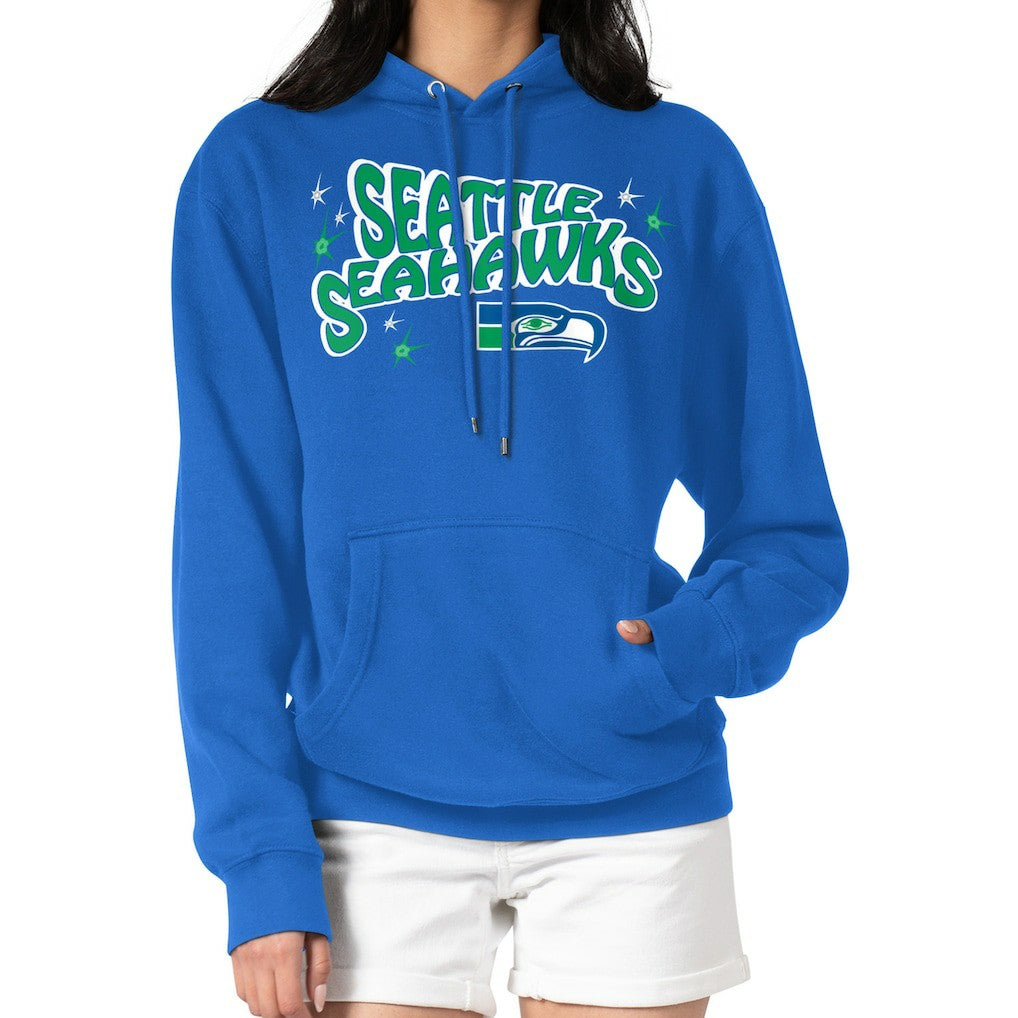 Starter Women's Fireworks Fleece Pullover Hoodie - Seattle Seahawks Hoodies