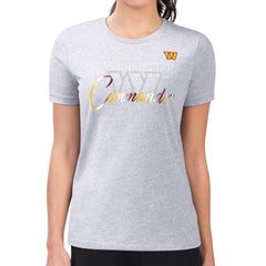 G-III 4Her by Carl Banks Women's Super-Slim Fit Lightweight Shadow Logo T-Shirt - Washington Commanders T-shirts