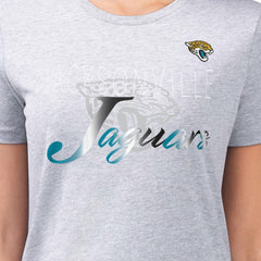 G-III 4Her by Carl Banks Women's Super-Slim Fit Lightweight Shadow Logo T-Shirt - Jacksonville Jaguars T-shirts