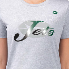 G-III 4Her by Carl Banks Women's Super-Slim Fit Lightweight Shadow Logo T-Shirt - New York Jets T-shirts