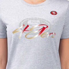 G-III 4Her by Carl Banks Women's Super-Slim Fit Lightweight Shadow Logo T-Shirt - San Francisco 49ers T-shirts