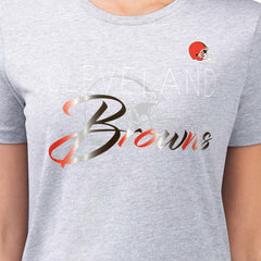 G-III 4Her by Carl Banks Women's Super-Slim Fit Lightweight Shadow Logo T-Shirt - Cleveland Browns T-shirts