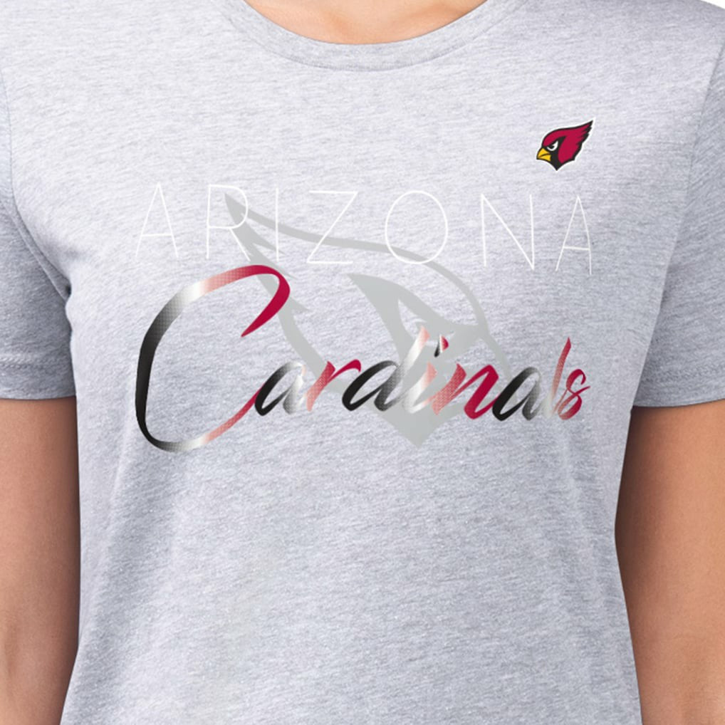 G-III 4Her by Carl Banks Women's Super-Slim Fit Lightweight Shadow Logo T-Shirt - Arizona Cardinals T-shirts