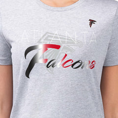 G-III 4Her by Carl Banks Women's Super-Slim Fit Lightweight Shadow Logo T-Shirt - Atlanta Falcons T-shirts