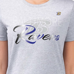 G-III 4Her by Carl Banks Women's Super-Slim Fit Lightweight Shadow Logo T-Shirt - Baltimore Ravens T-shirts