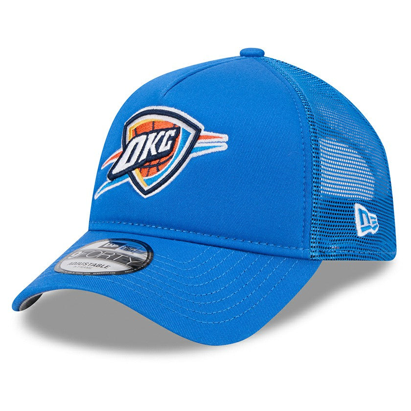 New Era Oklahoma City Thunder Core Logo Foam Front A-Frame 9FORTY Adjustable Trucker Hat