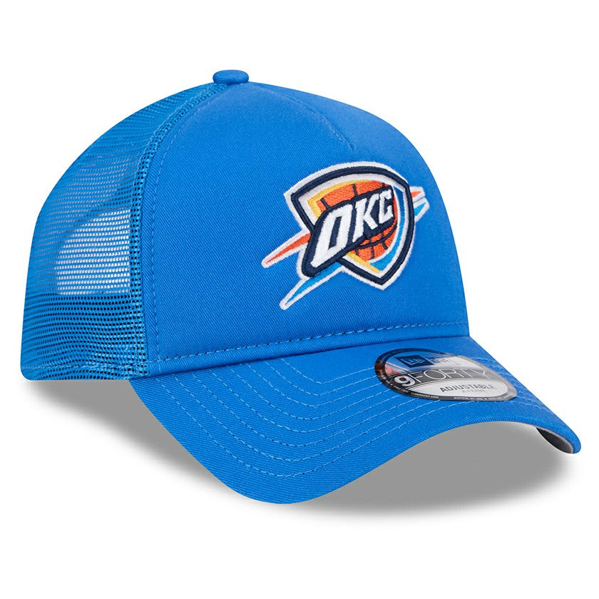 New Era Oklahoma City Thunder Core Logo Foam Front A-Frame 9FORTY Adjustable Trucker Hat
