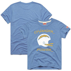 Homage Youth Charger Power Tri-Blend T-Shirt - Los Angeles Chargers T-shirts