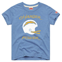 Homage Youth Charger Power Tri-Blend T-Shirt - Los Angeles Chargers T-shirts