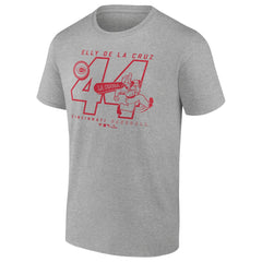 Heather Gray Elly De La Cruz Cincinnati Reds Player Graphic T-Shirt