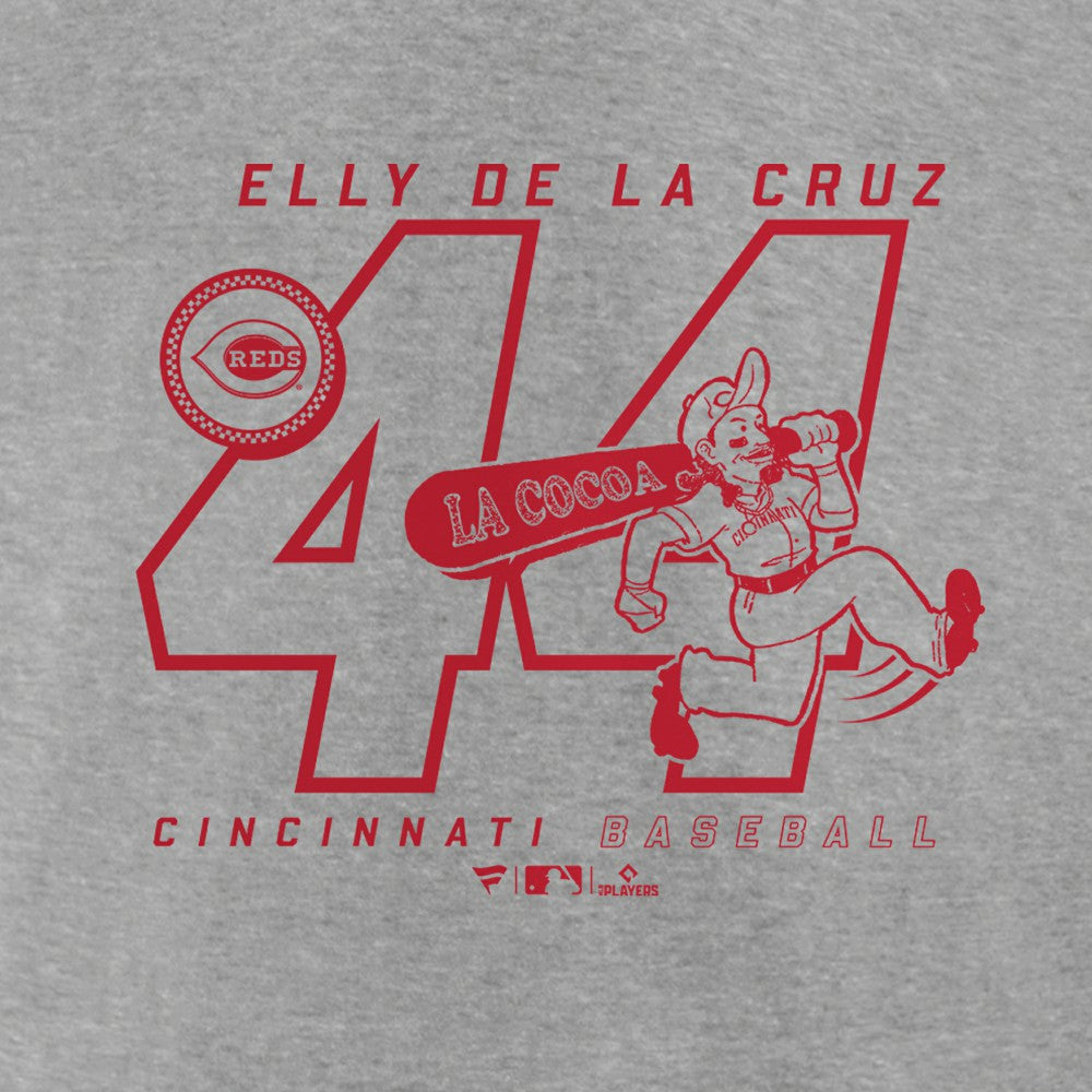 Heather Gray Elly De La Cruz Cincinnati Reds Player Graphic T-Shirt