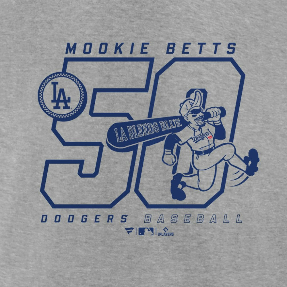 Heather Gray Mookie Betts Los Angeles Dodgers Player Graphic T-Shirt