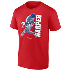 Red Bryce Harper Philadelphia Phillies Player Graphic T-Shirt