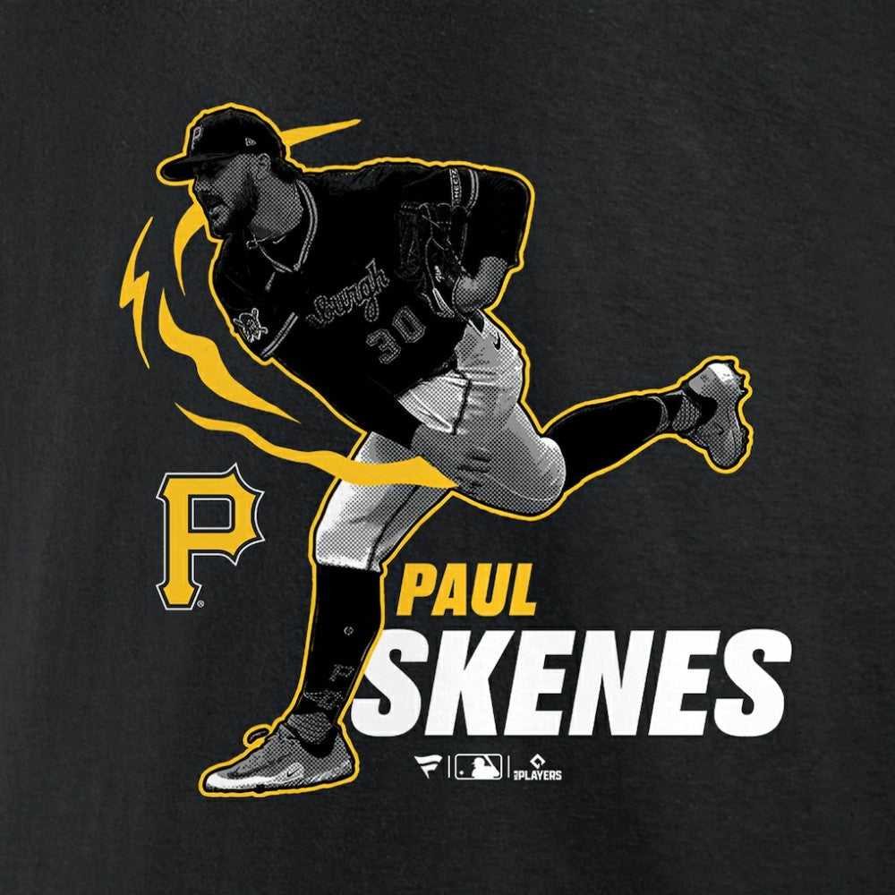 Black Paul Skenes Pittsburgh Pirates Player Graphic T-Shirt