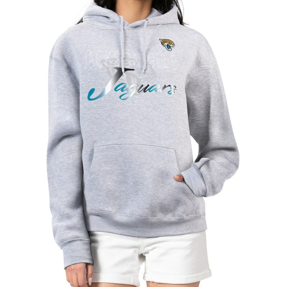 G-III 4Her by Carl Banks Women's Shadow Logo Fleece Pullover Hoodie - Jacksonville Jaguars Hoodies