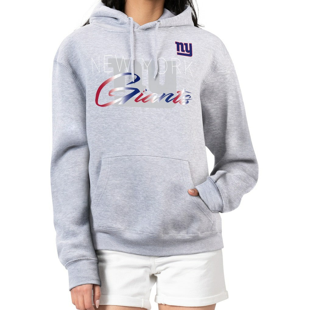 G-III 4Her by Carl Banks Women's Shadow Logo Fleece Pullover Hoodie - New York Giants Hoodies