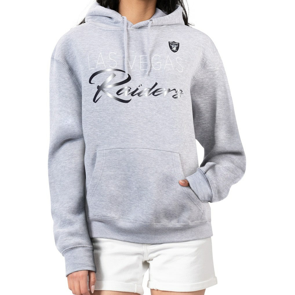 G-III 4Her by Carl Banks Women's Shadow Logo Fleece Pullover Hoodie - Las Vegas Raiders Hoodies