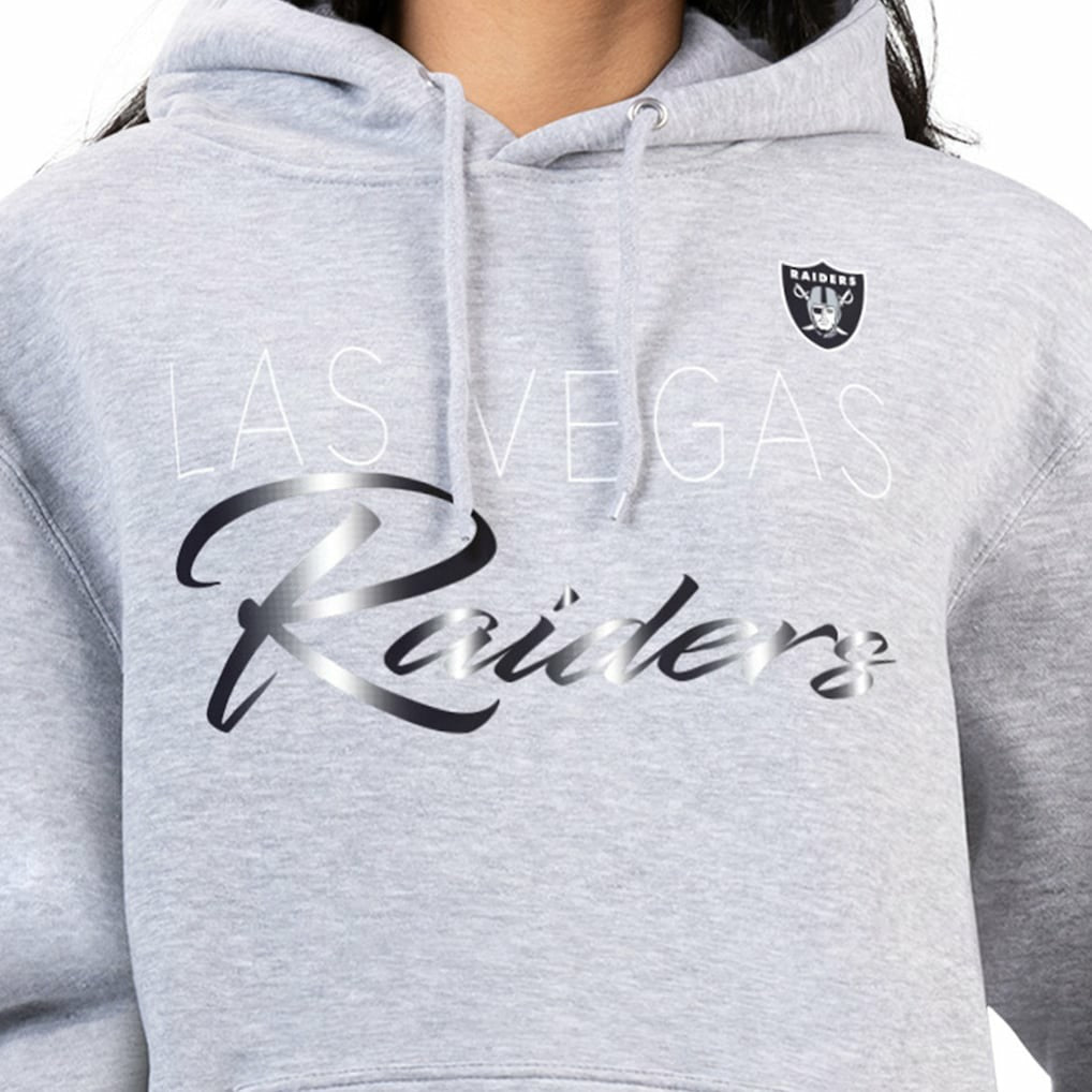 G-III 4Her by Carl Banks Women's Shadow Logo Fleece Pullover Hoodie - Las Vegas Raiders Hoodies