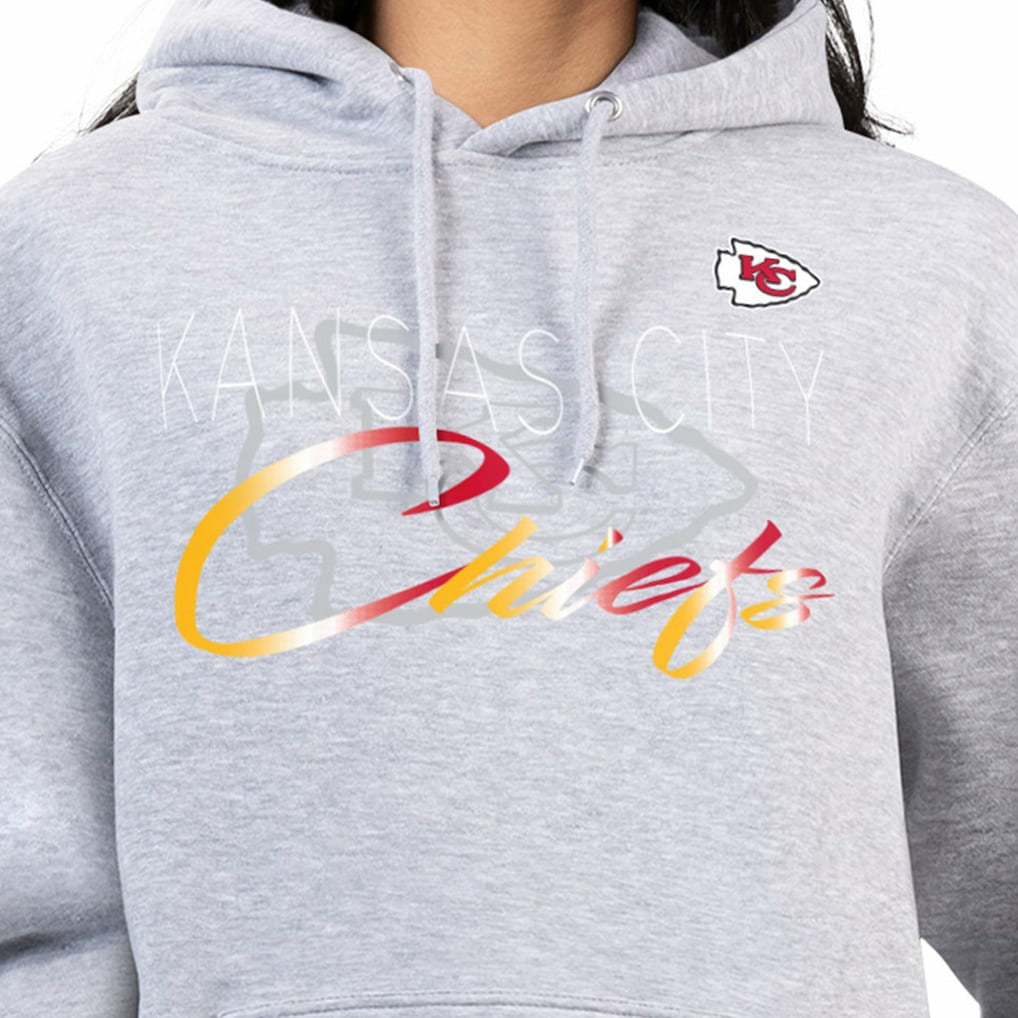 G-III 4Her by Carl Banks Women's Shadow Logo Fleece Pullover Hoodie - Kansas City Chiefs Hoodies