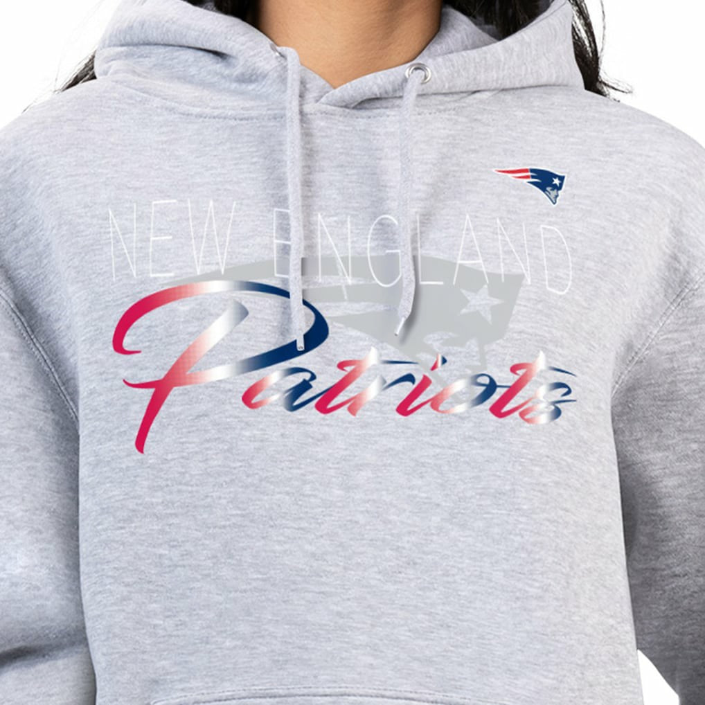 G-III 4Her by Carl Banks Women's Shadow Logo Fleece Pullover Hoodie - New England Patriots Hoodies