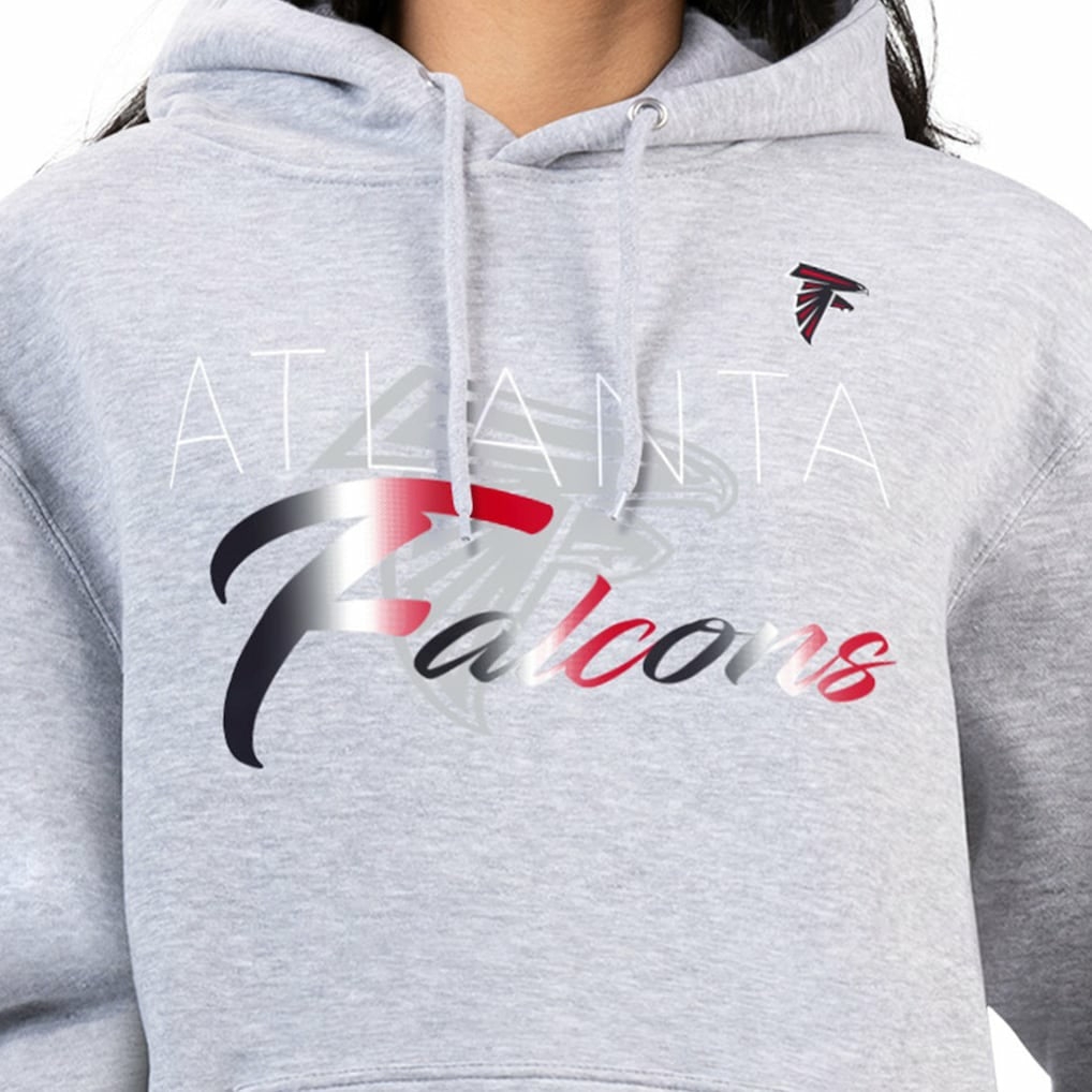 G-III 4Her by Carl Banks Women's Shadow Logo Fleece Pullover Hoodie - Atlanta Falcons Hoodies