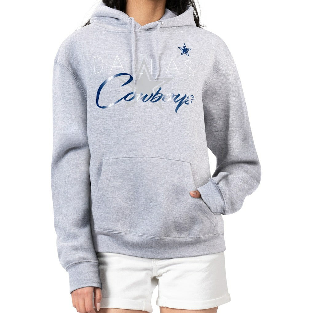 G-III 4Her by Carl Banks Women's Shadow Logo Fleece Pullover Hoodie - Dallas Cowboys Hoodies