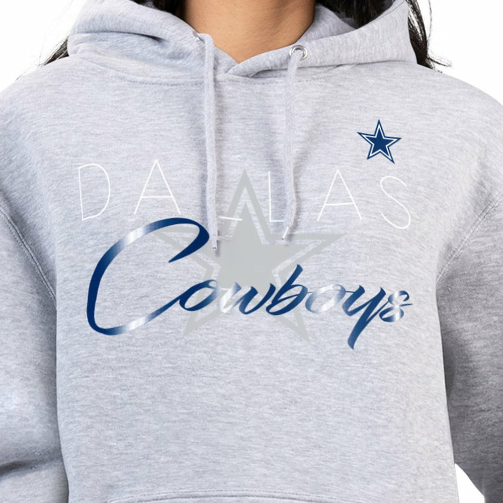 G-III 4Her by Carl Banks Women's Shadow Logo Fleece Pullover Hoodie - Dallas Cowboys Hoodies