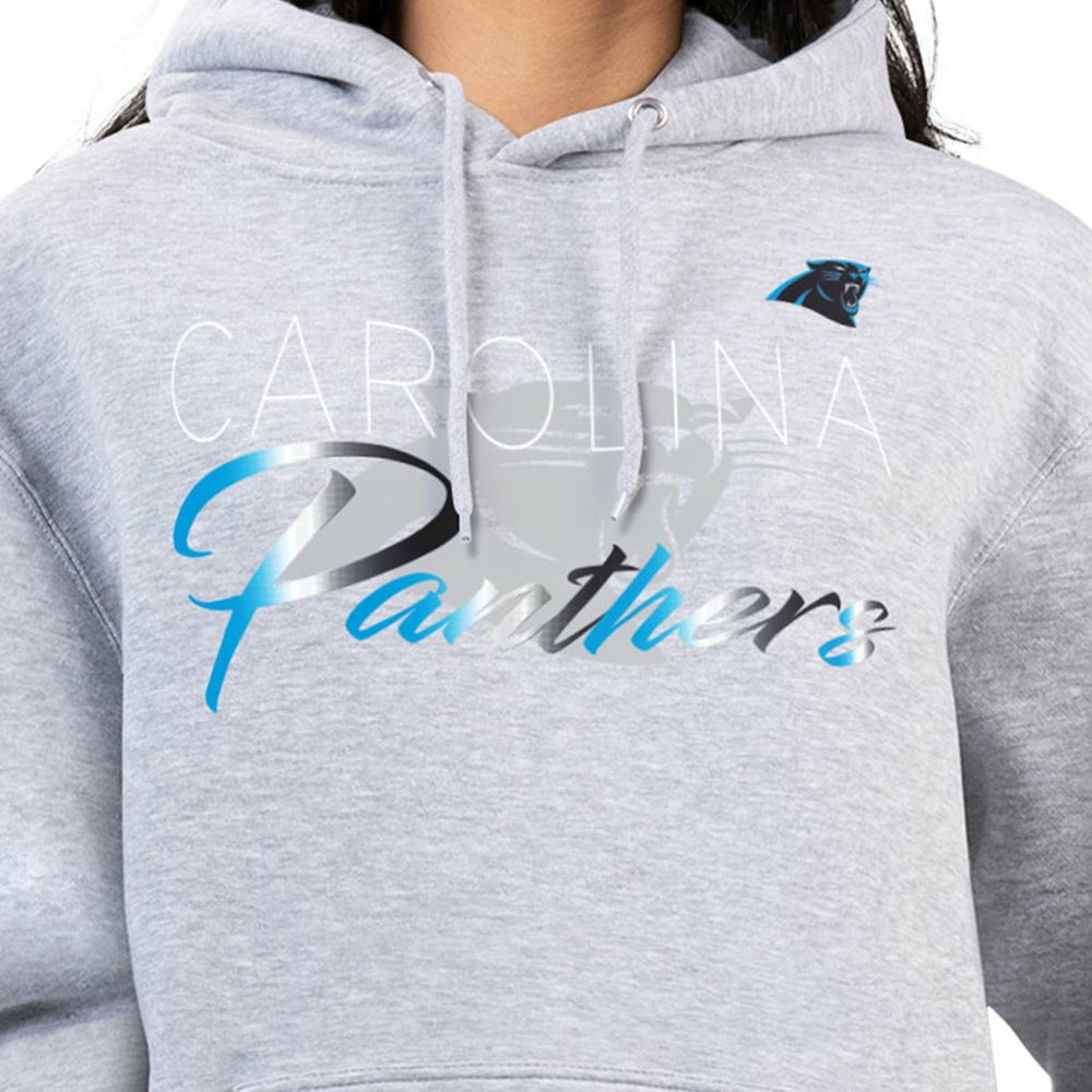 G-III 4Her by Carl Banks Women's Shadow Logo Fleece Pullover Hoodie - Carolina Panthers Hoodies