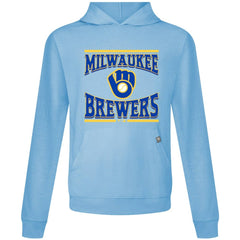 Light Blue Milwaukee Brewers Levelwear Big Brew Relay Pullover Hoodie