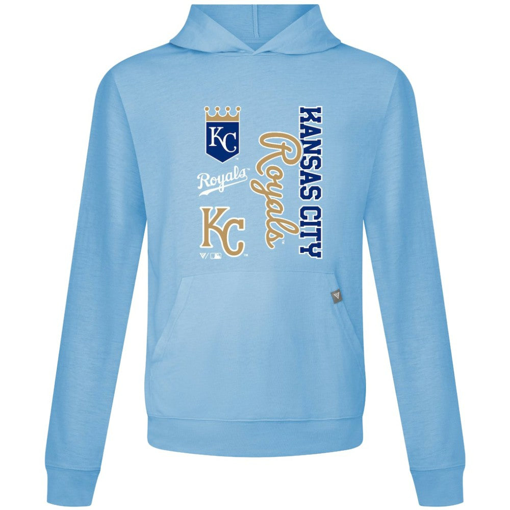 Light Blue Kansas City Royals Levelwear Crown Relay Pullover Hoodie