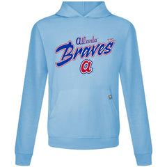 Light Blue Atlanta Braves Levelwear Defiant Relay Pullover Hoodie