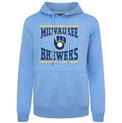 Light Blue Milwaukee Brewers Levelwear Big Brew Podium Pullover Hoodie