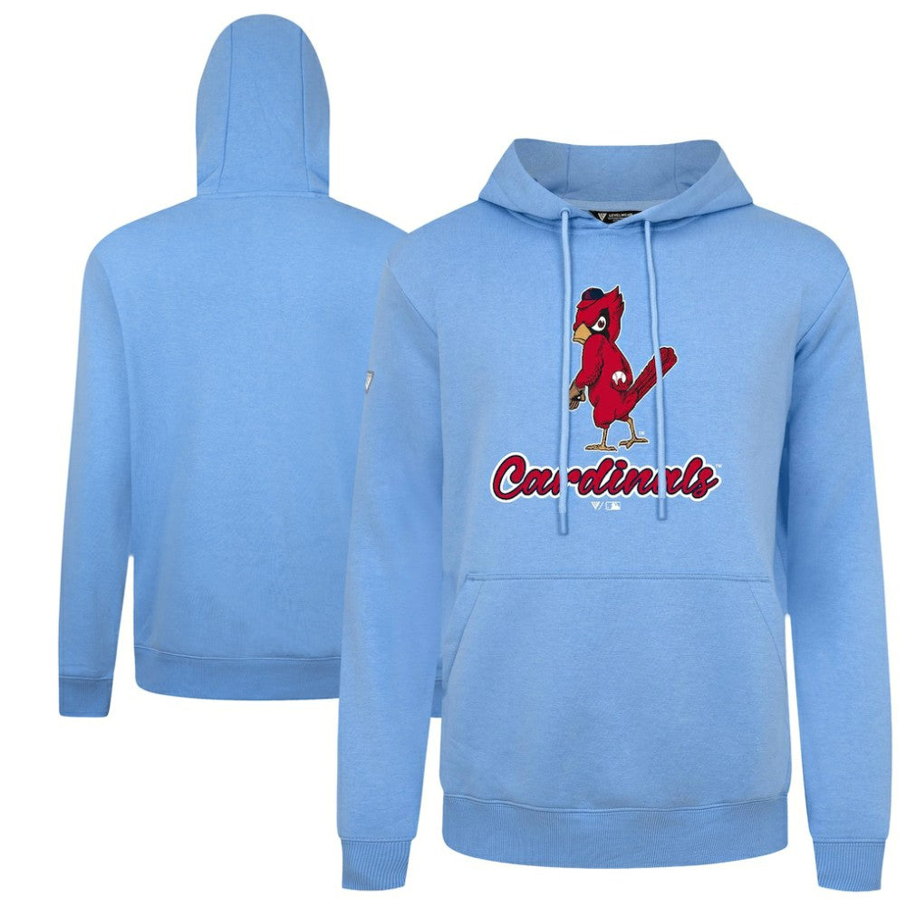 Light Blue St. Louis Cardinals Levelwear Seeing Red Podium Pullover Hoodie