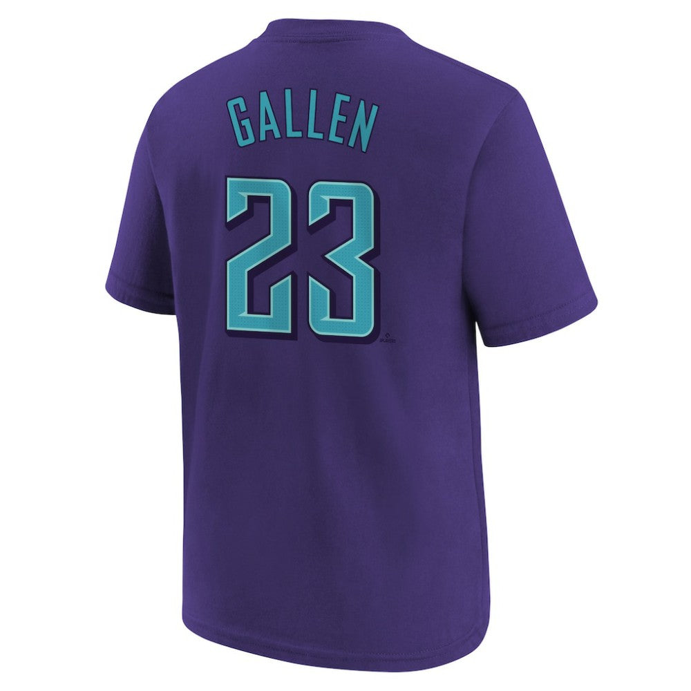 Purple Zac Gallen Arizona Diamondbacks Nike Youth Fuse City Connect Name & Number T-Shirt