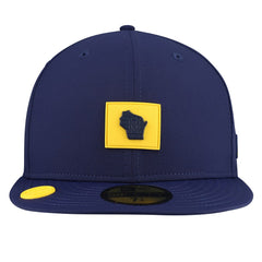 Navy Milwaukee Brewers New Era 2026 Clubhouse Alternate 59FIFTY Fitted Hat