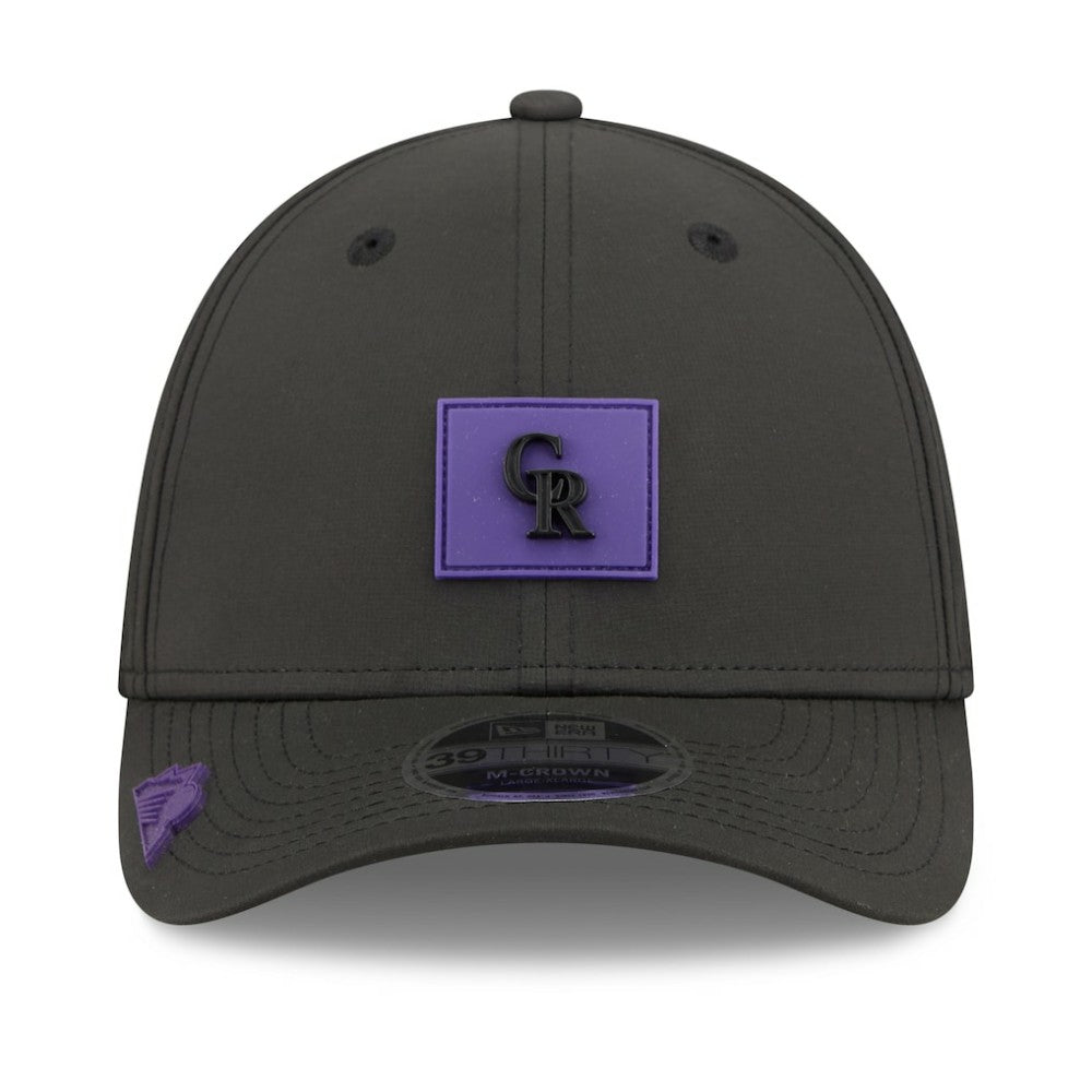 Black Colorado Rockies New Era 2026 Clubhouse M-Crown 39THIRTY Flex Hat