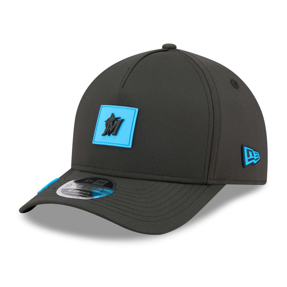 Black Miami Marlins New Era 2026 Clubhouse 9FORTY A-Frame Adjustable Hat
