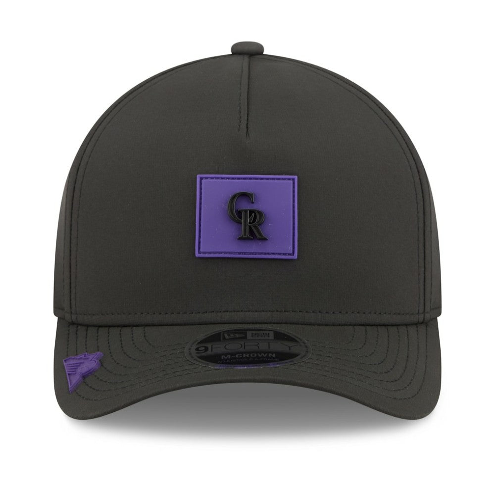 Black Colorado Rockies New Era 2026 Clubhouse 9FORTY A-Frame Adjustable Hat
