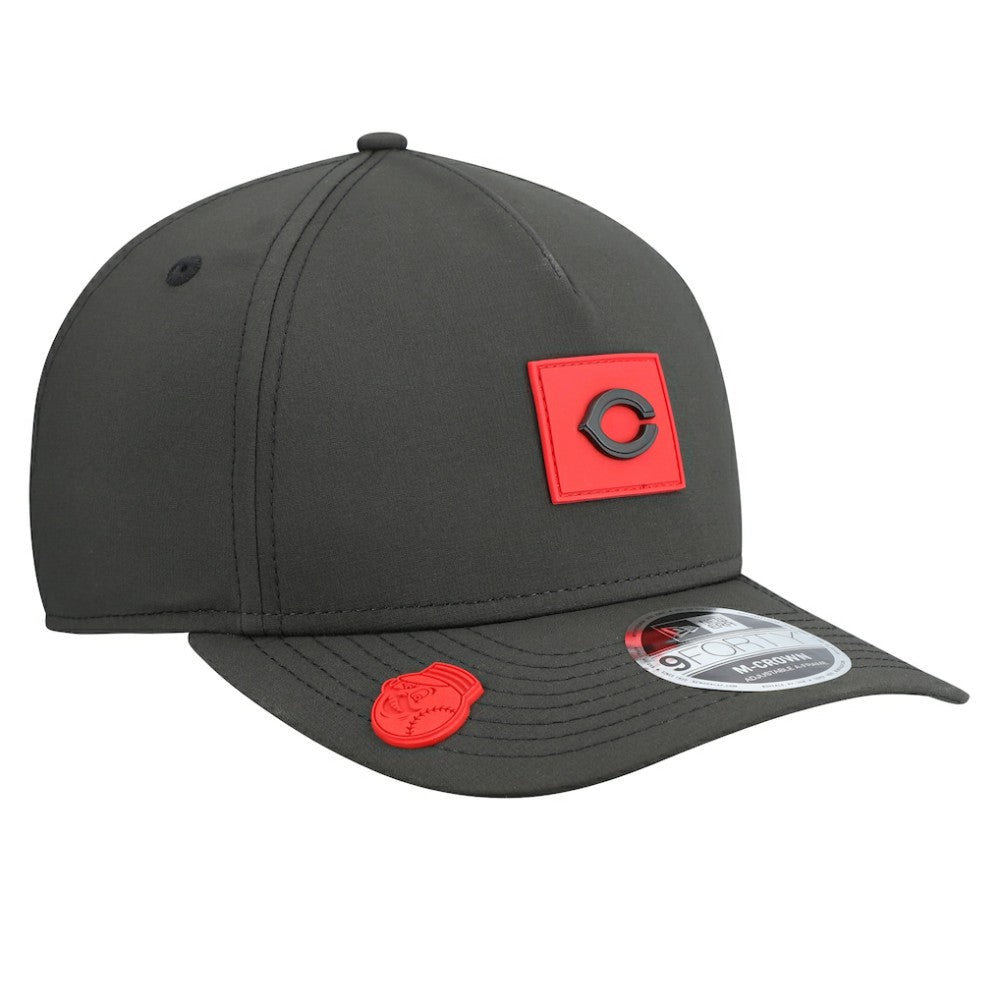 Black Cincinnati Reds New Era 2026 Clubhouse 9FORTY A-Frame Adjustable Hat