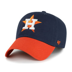 Navy/Orange Houston Astros '47 Team Logo Clean Up Adjustable Hat