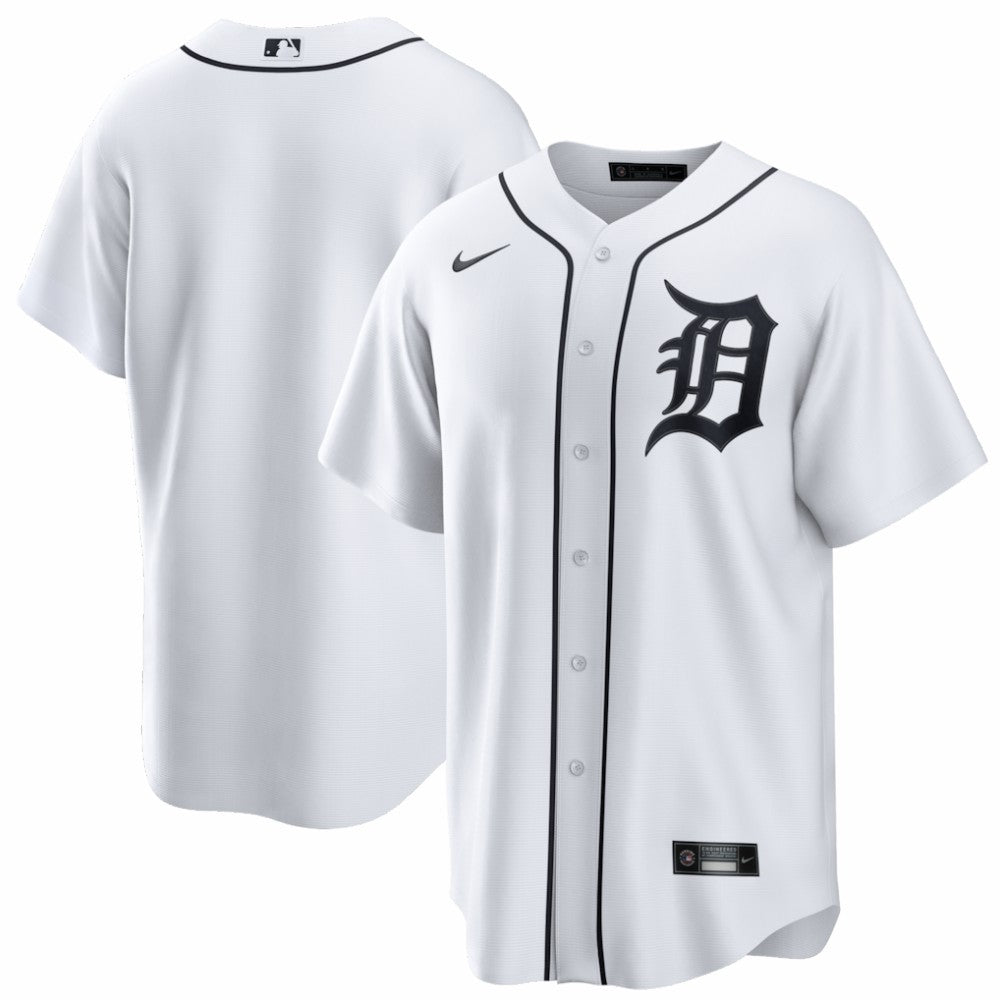 White Detroit Tigers Nike Home Replica Jersey