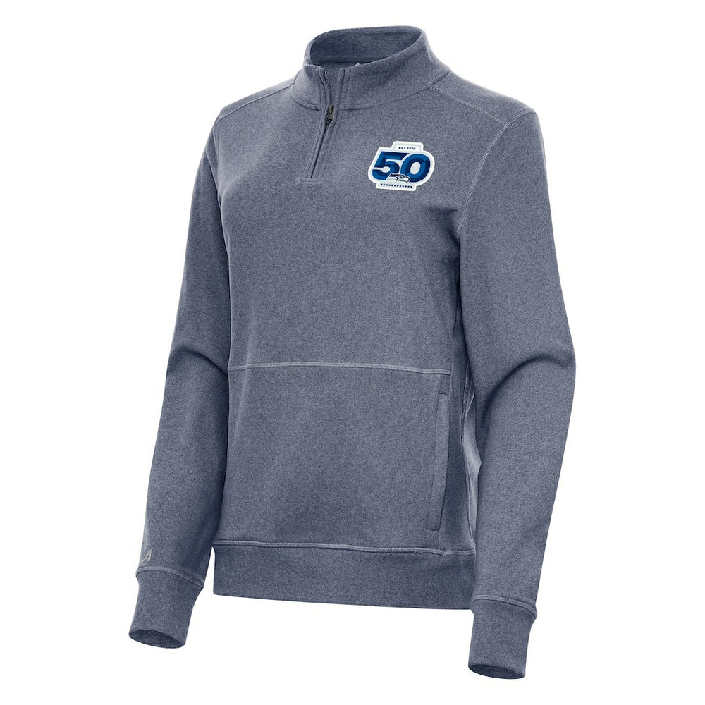 Antigua Women's 50th Season Crush Quarter-Zip Pullover - Seattle Seahawks Pullover
