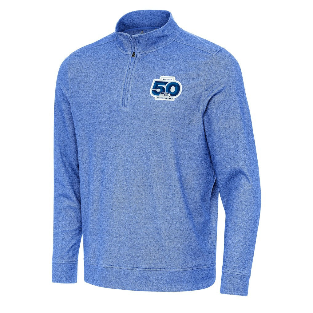Antigua 50th Season Subtle Quarter-Zip Pullover - Seattle Seahawks Pullover