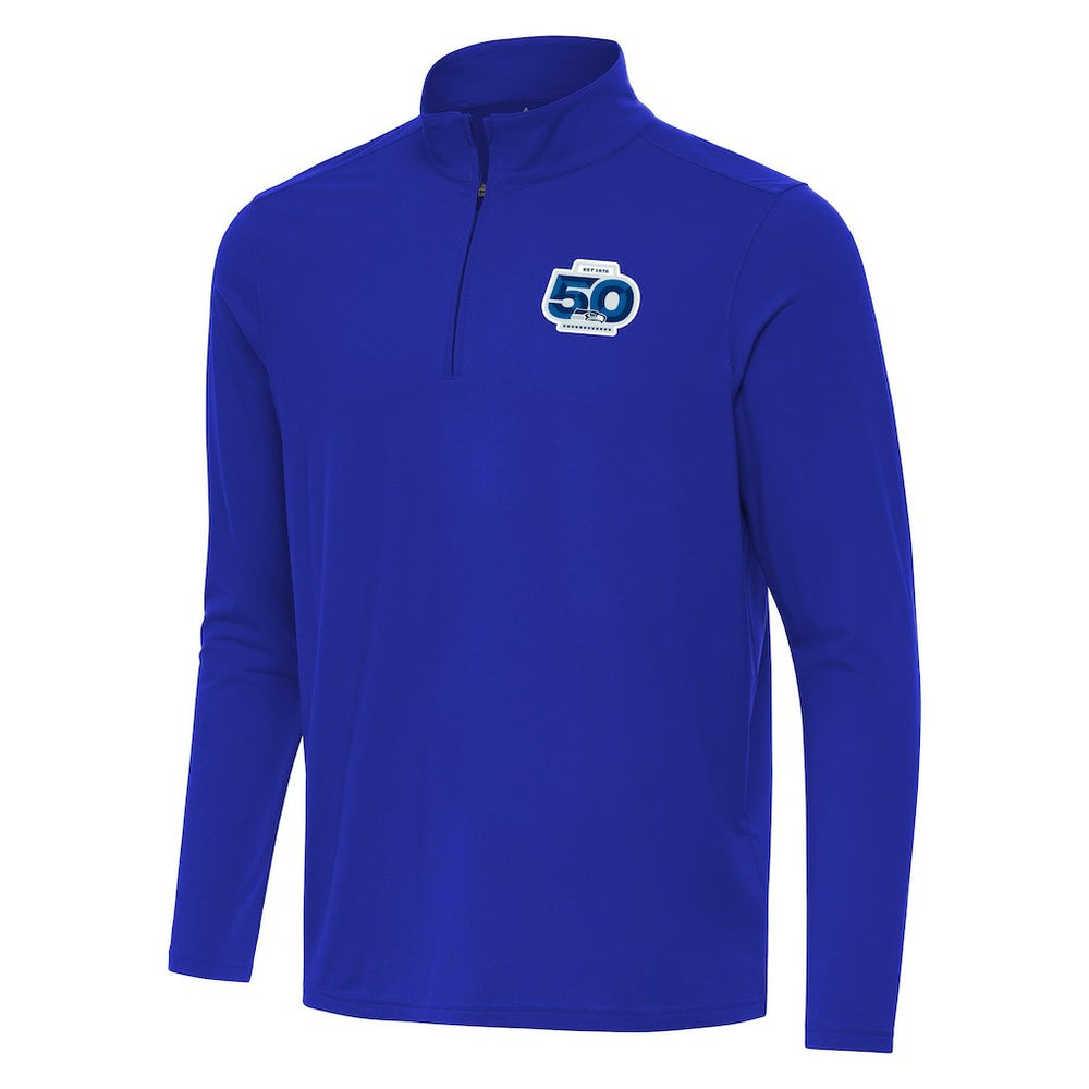 Antigua 50th Season Intent Quarter-Zip Pullover - Seattle Seahawks Pullover